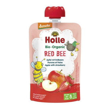 Holle Baby Food Red Bee - Apple and strawberries 90g